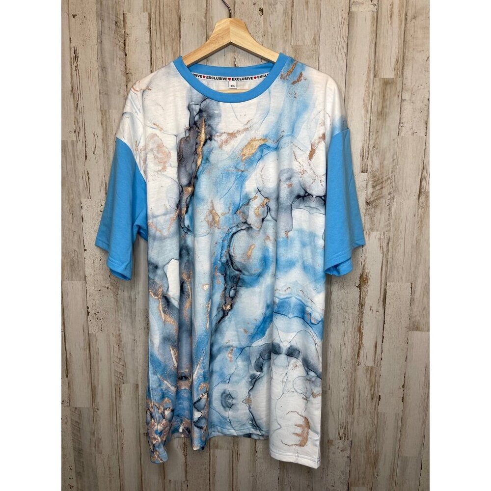 New Exclusive xxl blue marble T-shirt